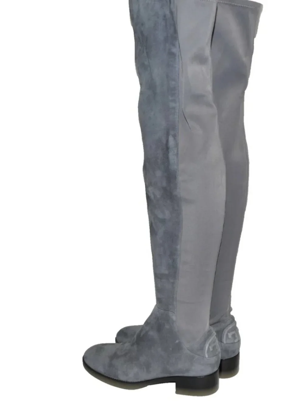 New! Tory Burch 'Caitlin' Over the Knee Boot Fox Gray Suede 5.5 OTK 31444 DD19